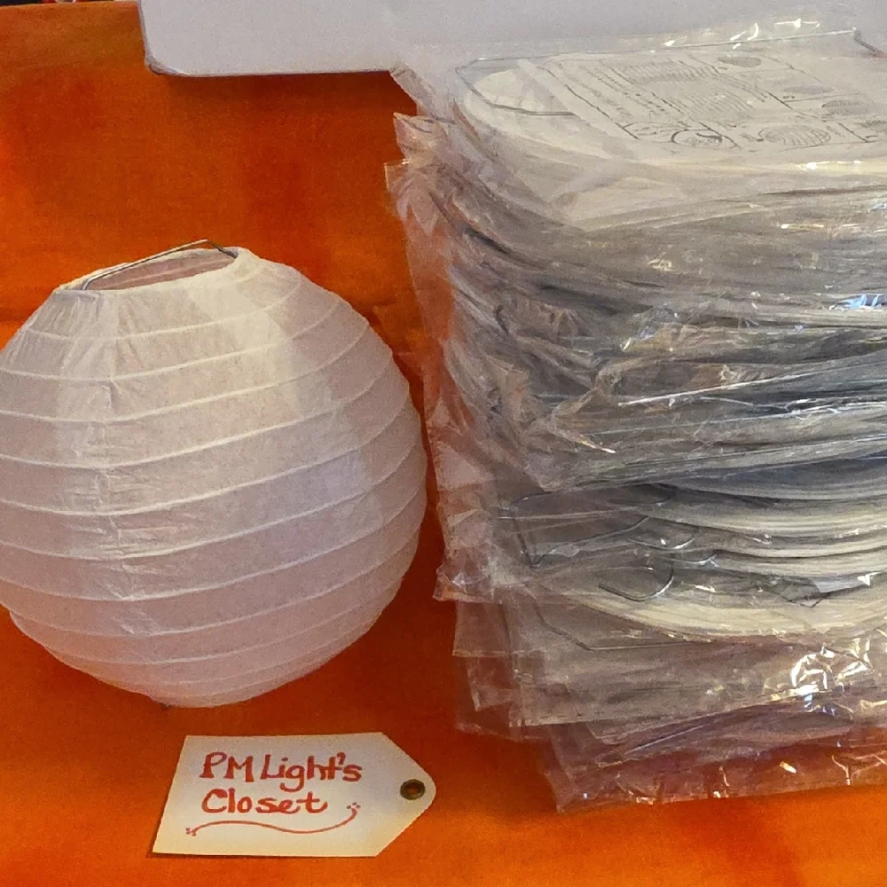 48 White Paper Lanterns 6-inch New Wedding Birthday Party Shower Chinese Decor